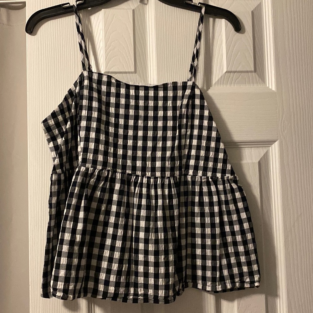 Target Black and White Gingham Print Tank